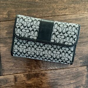 Coach Monogram Black and Gray Wallet